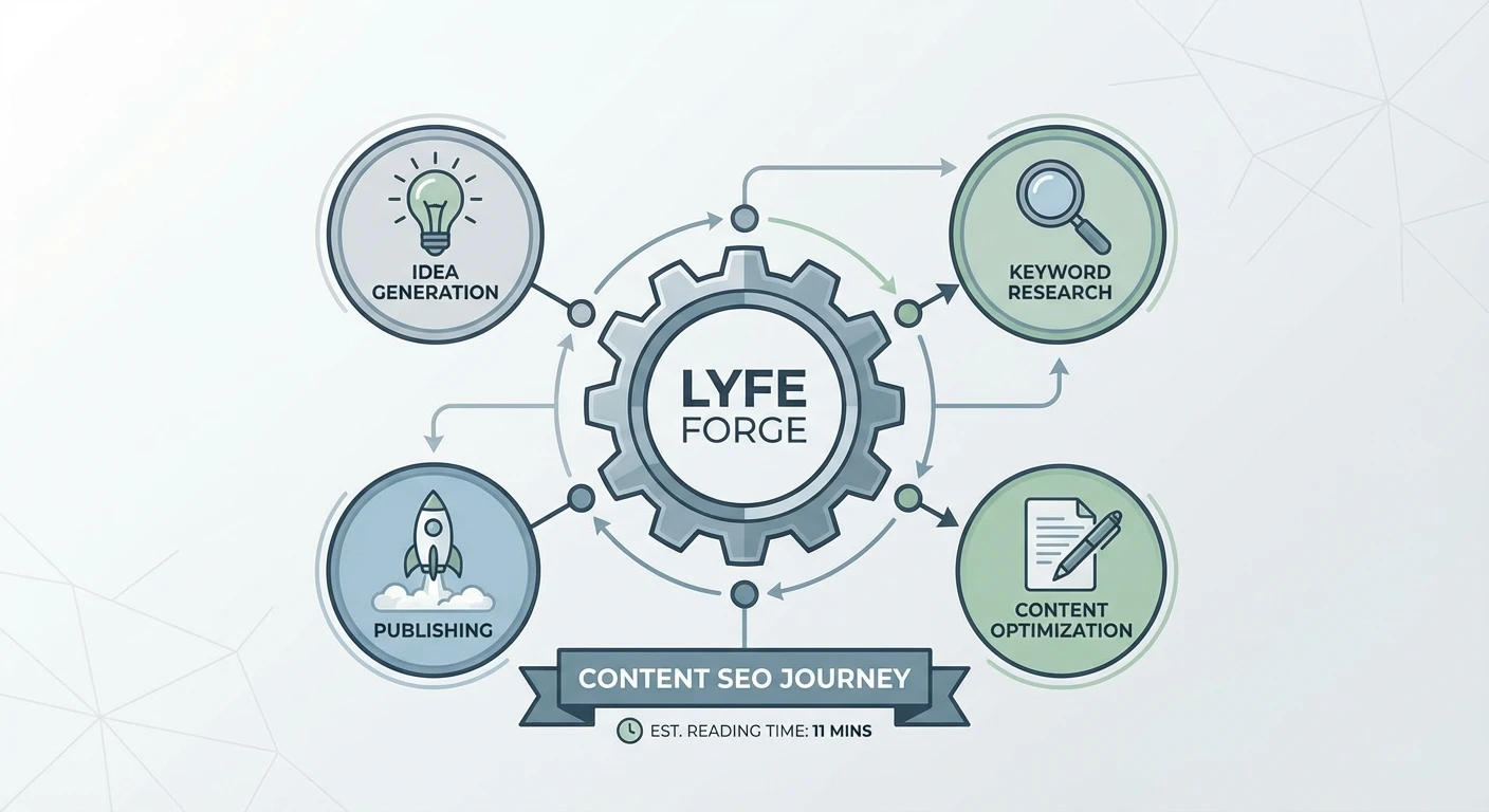 Content SEO Tools and the Lyfe Forge AI Flywheel