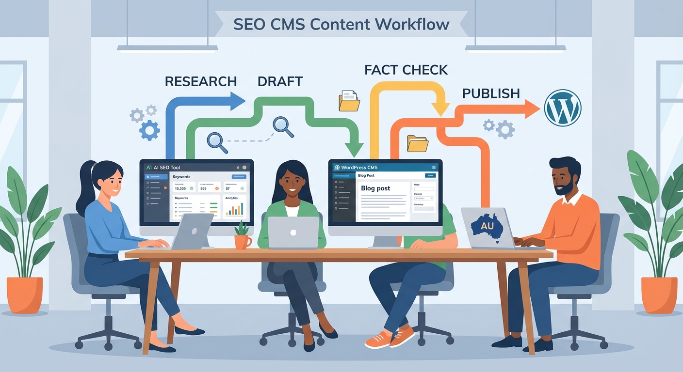 Seo cms content introduction overview graphic