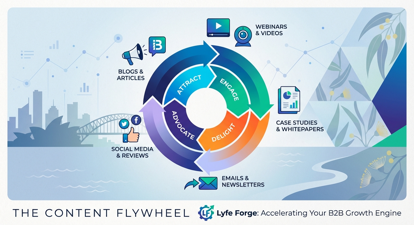 Content flywheel introduction to visually hook readers