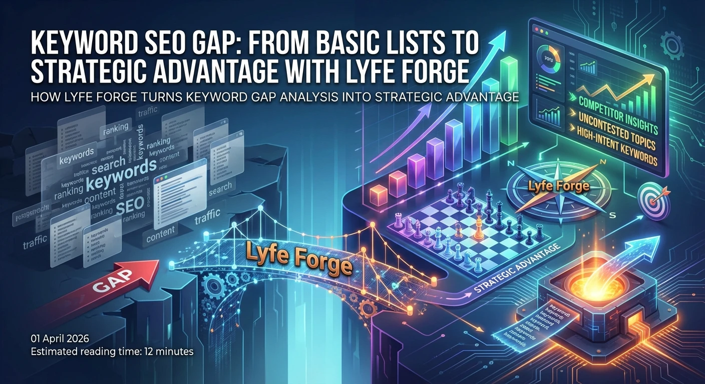 Illustration for Keyword SEO Gap: From Basic Lists to Strategic Advantage with Lyfe Forge