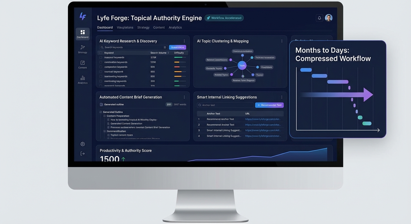 Topical authority mid article around tools and workflow
